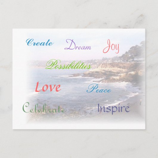 Worte zum Leben durch Postkarte (Vorderseite)