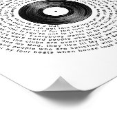 Wörter aus der Gang Vinyl Record Lyric Print Poster (Ecke)