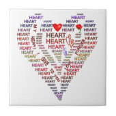 Wörter aus Foto der Herz-Keramik Fliese (Vorderseite)