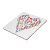 Wörter aus Foto der Herz-Keramik Fliese (Seite)