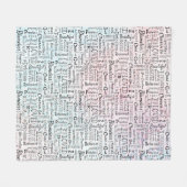 Wörter der Affirmation Word Art Fleecedecke (Vorderseite (Horizontal))