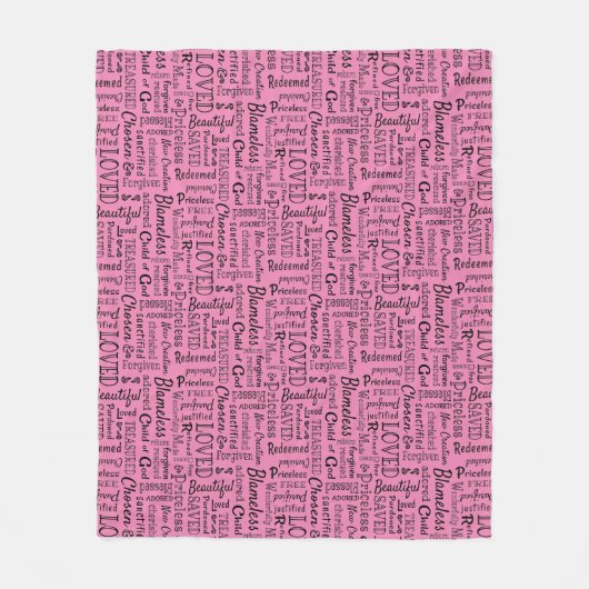 Wörter der Affirmation Word Art Fleecedecke (Vorderseite)