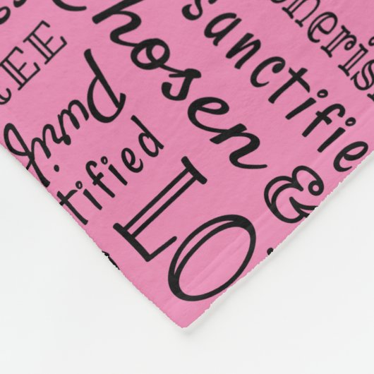 Wörter der Affirmation Word Art Fleecedecke (Ecke)