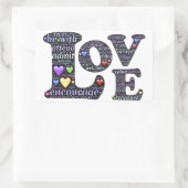 Wörter der Aufkleber für die Liebe (Tasche)