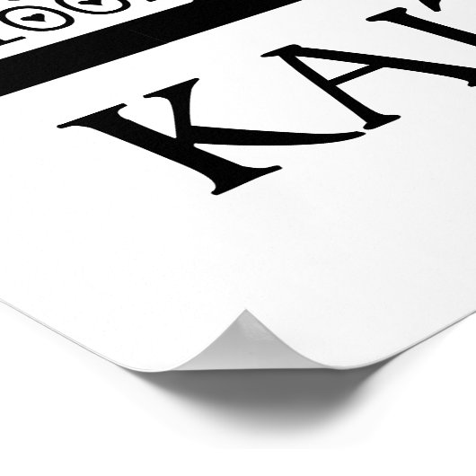 Wörter der Gymnastik mit Monogramm Poster (Ecke)