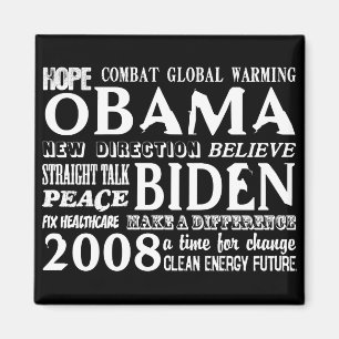 Wörter der Hoffnung Obama u. Biden des Magneten Magnet