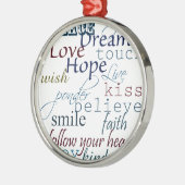 Wörter der Inspiration Ornament Aus Metall (Links)