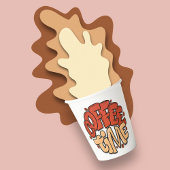 Wörter der Kaffeezeitkalligraphie Pappbecher