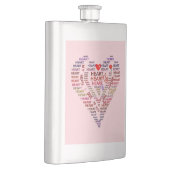 Wörter der klassischen Herzflasche Flachmann (Rechts)