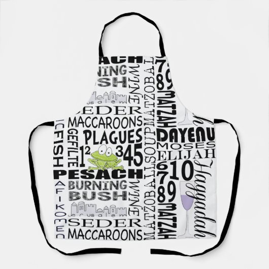 Wörter der Pessach-Matzah-Schürze Schürze (Vorderseite)