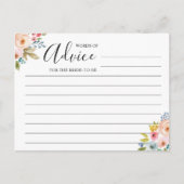 Wörter der Ratschläge Weisheit Wasserfarben Chic F Hinweiskarte (Vorderseite)