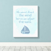 Wörter der Weisheit Nautical Segelboote Zitat Leinwanddruck (Insitu (Holzboden))