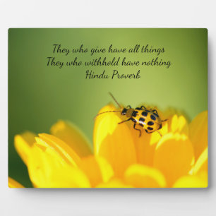 Wörter der Weisheit Tabletop Plaque mit Easel Fotoplatte