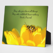 Wörter der Weisheit Tabletop Plaque mit Easel Fotoplatte (Seite)