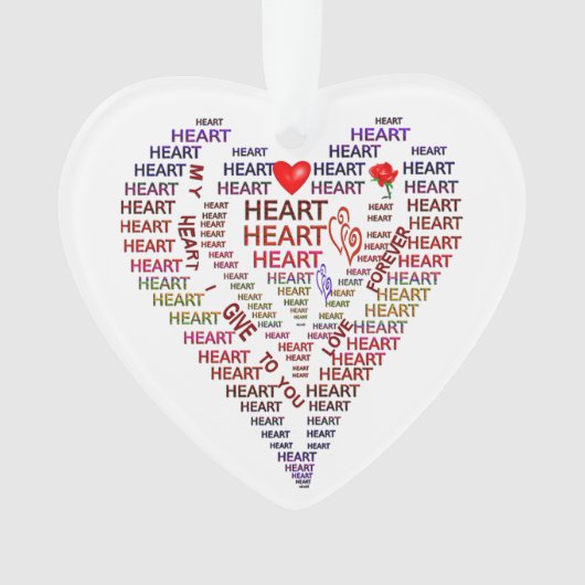 Wörter des Herzinfarktes Ornament (Vorderseite)