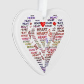 Wörter des Herzinfarktes Ornament (Vorderseite)