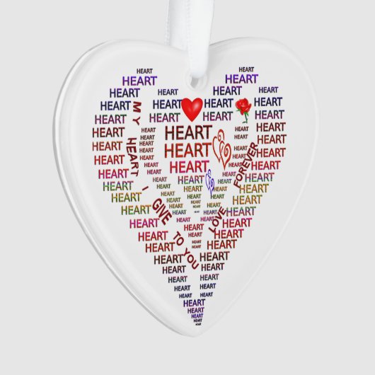 Wörter des Herzinfarktes Ornament (Vorderseite)