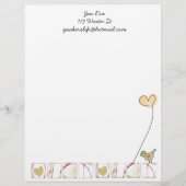 Wörter des Hoffnungs-Briefkopfes Briefbogen (Vorderseite)