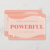 Wörter des Powers Moderne weibliche Affirmationska Einladung (Vorne/Hinten)