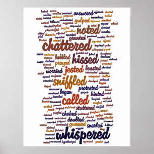 Wörter, die anstelle von Worten verwendet werden s Poster