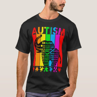 Wörter, die das Autismus-Spektrum unterstützen T-Shirt