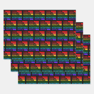 Wörter, die durch Auflistungen zu leben sind Geschenkpapier Set