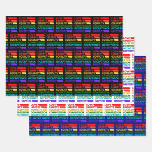 Wörter, die durch Auflistungen zu leben sind Geschenkpapier Set