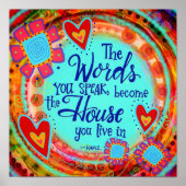 Wörter, die Sie sprechen Inspirationsquelle Zitate Poster (Vorne)