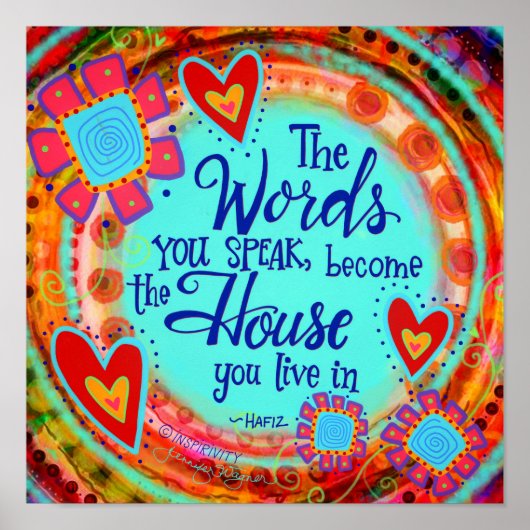 Wörter, die Sie sprechen Inspirationsquelle Zitate Poster (Vorne)
