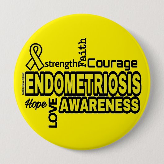 Wörter... Endometriose Button (Vorderseite)