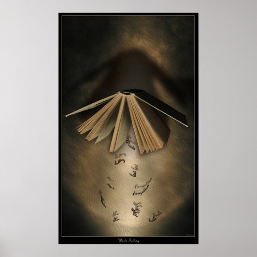 Wörter fallen poster (Vorne)