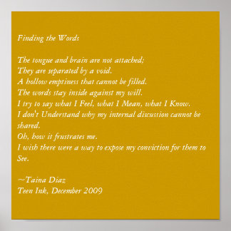 Wörter finden poster