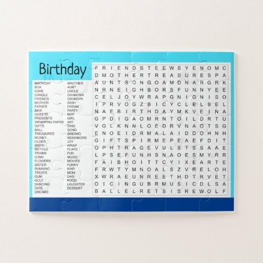 Wörter finden puzzle (Horizontal)