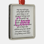 Wörter für Cousin Ornament Aus Metall (Rechts)