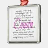 Wörter für Cousin Ornament Aus Metall (Links)