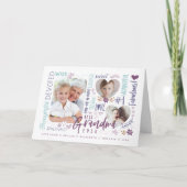 Wörter für das beste Oma aller Zeiten - Foto Karte (Vorderseite)