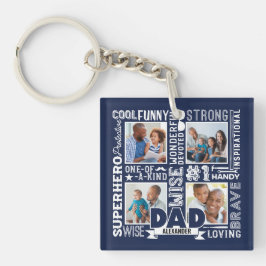 Wörter für den 1. Vater Vatertag der Marine Schlüsselanhänger