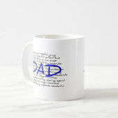 Wörter für den Vater Kaffeetasse (Vorderseite Links)
