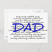 Wörter für den Vater Postkarte (Vorne/Hinten)