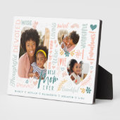 Wörter für die beste Mama je FotoCollage Fotoplatte (Seite)