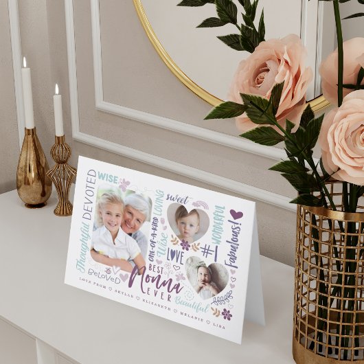 Wörter für die beste Nonna je eine Okcasion-Fotoka Karte