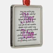 Wörter für die Junge Mutter Ornament Aus Metall (Rechts)