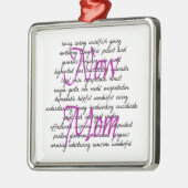 Wörter für die Junge Mutter Ornament Aus Metall (Links)