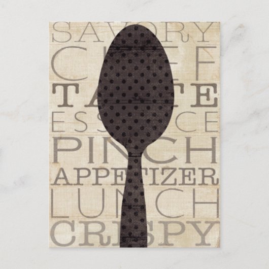 Wörter für die Küche Postkarte (Vorderseite)