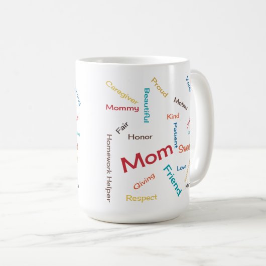 Wörter für die Tasse der Mama (VorderseiteRechts)