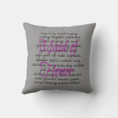 Wörter für die Trauzeugin Kissen (Rückseite)