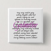 Wörter für Godmata Button (Vorderseite)