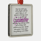 Wörter für Godmata Silbernes Ornament (Rechts)