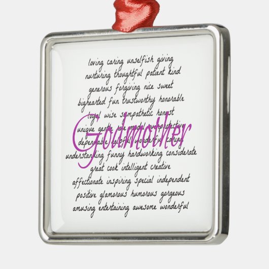 Wörter für Godmata Silbernes Ornament (Links)