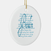 Wörter für Grandson in Blau Keramikornament (Rechts)